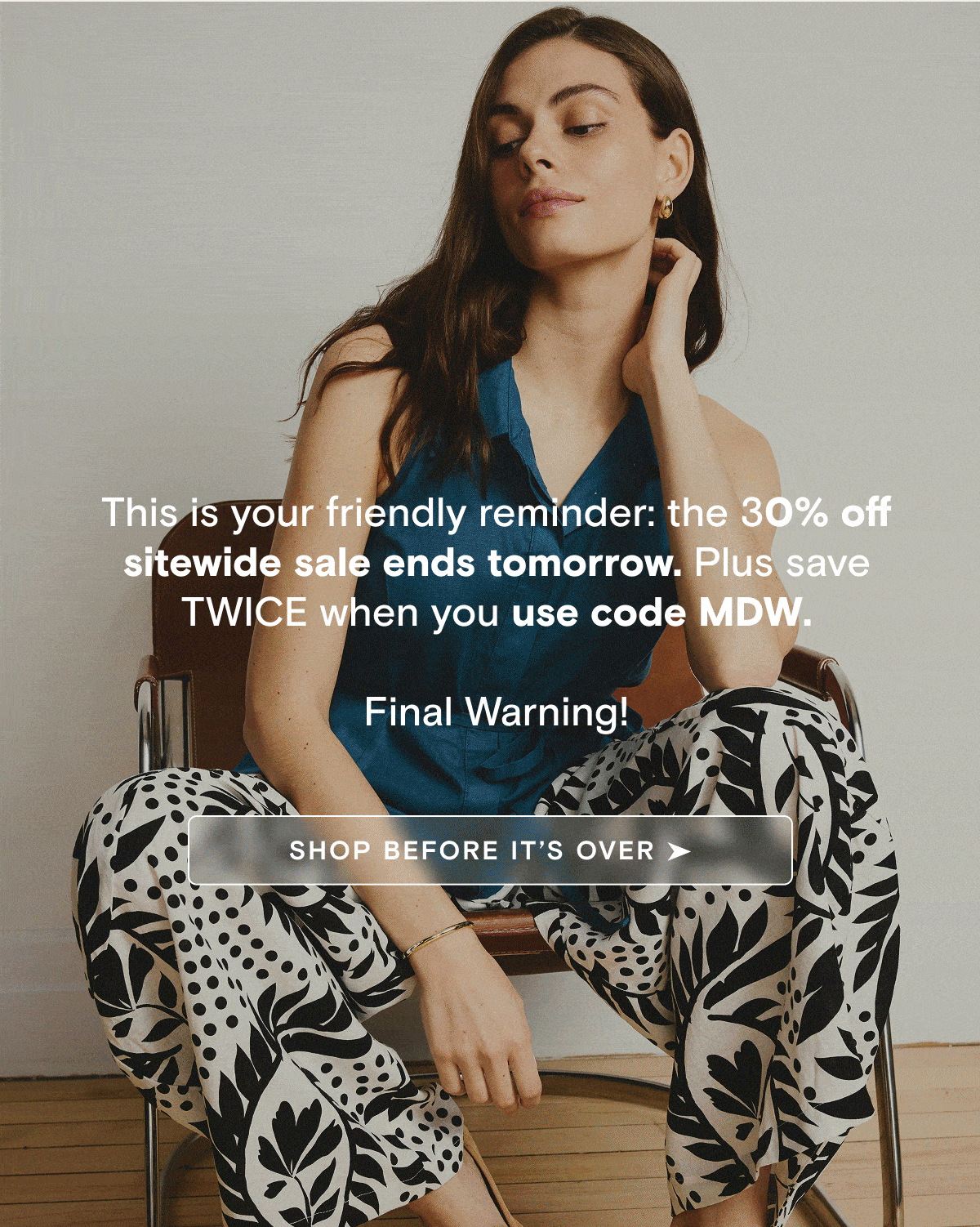 Sale Ends Tomorrow