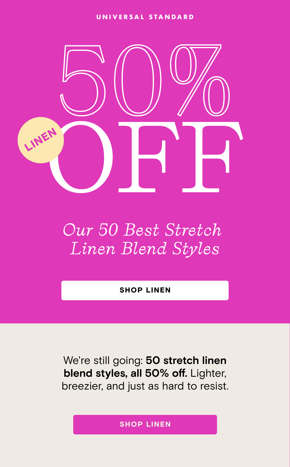 50% OFF 50 Linen Blend Styles
