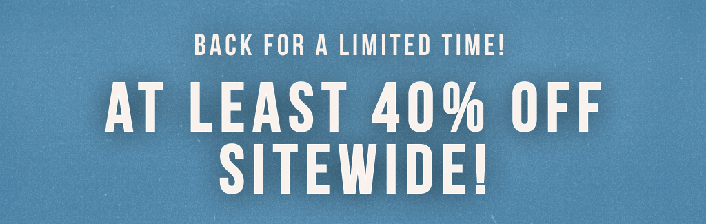 At least 40% off sitewide