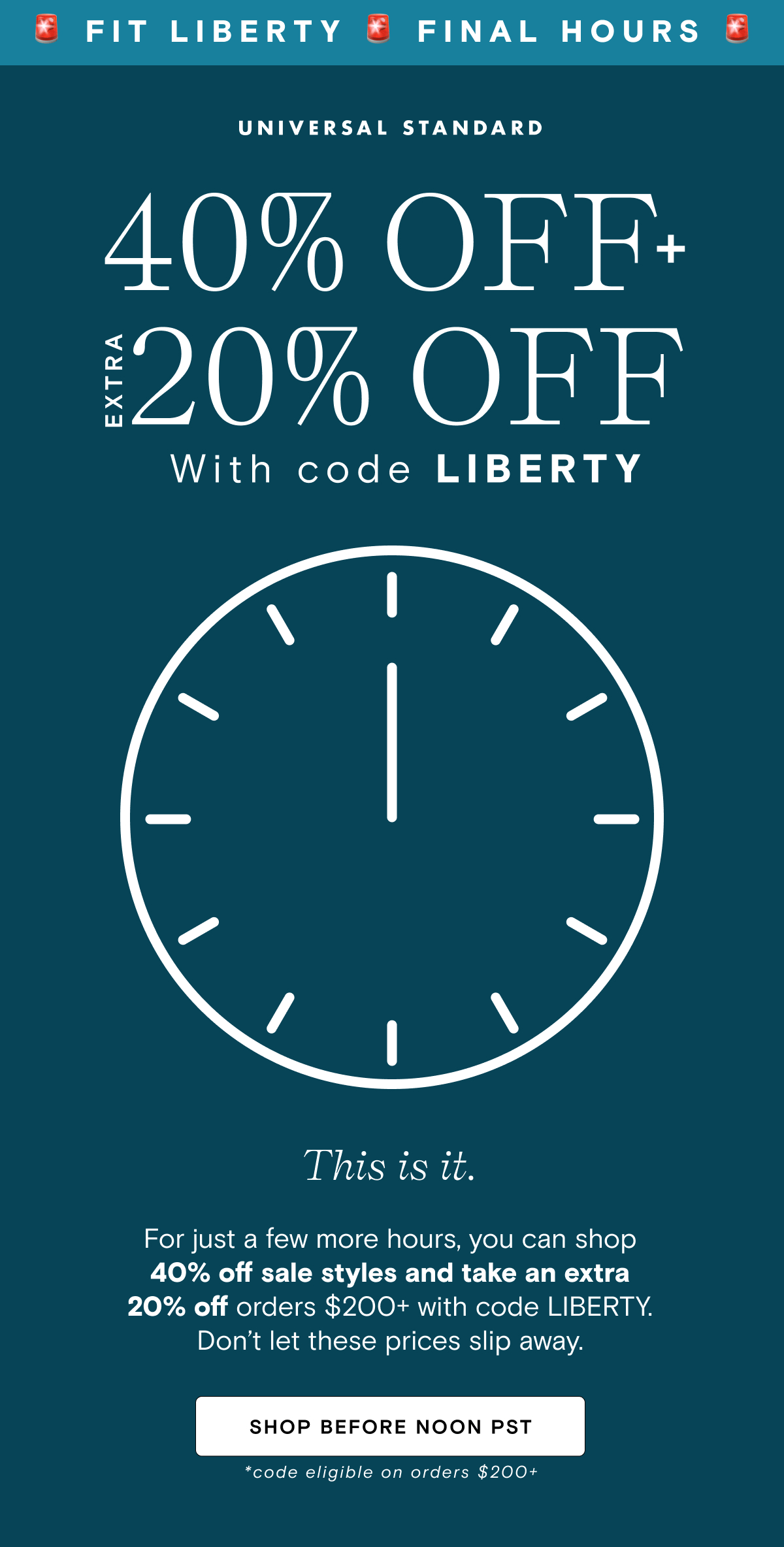 Final Hours to Shop Fit Liberty Sale