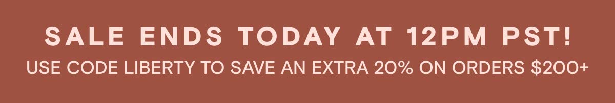 Sale ends at 12pm PST