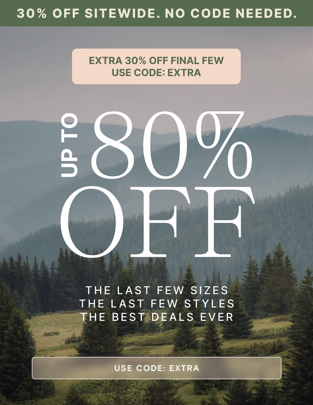 Shop Extra 30% OFF with code EXTRA