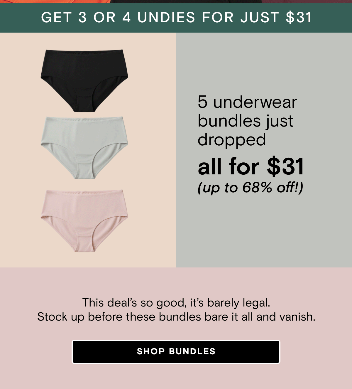 $31 Undies Bundle