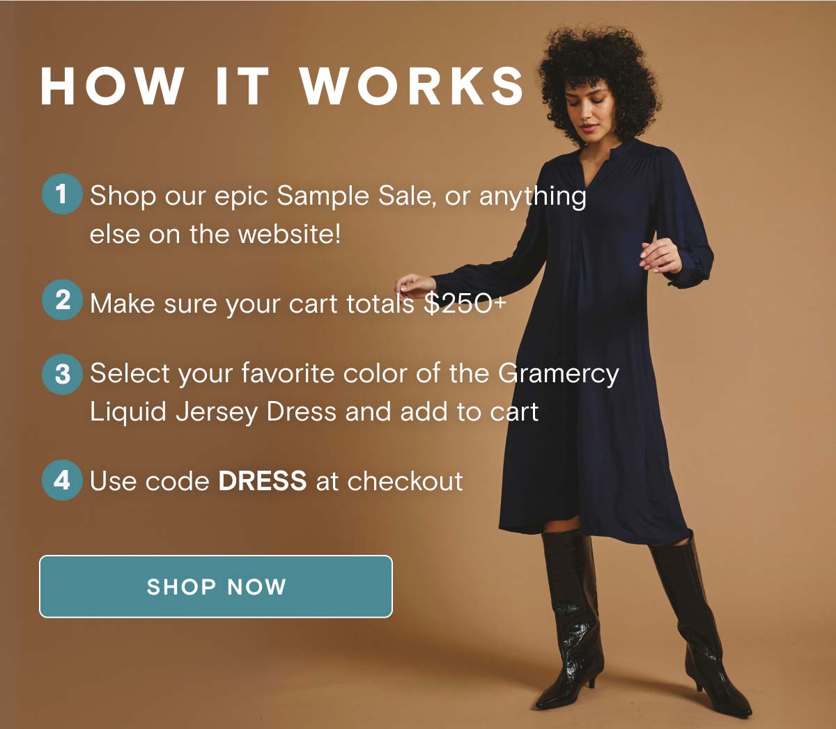 Add $250+ to your cart, add a Gramercy Liquid, Use Code DRESS Jersey Dres 