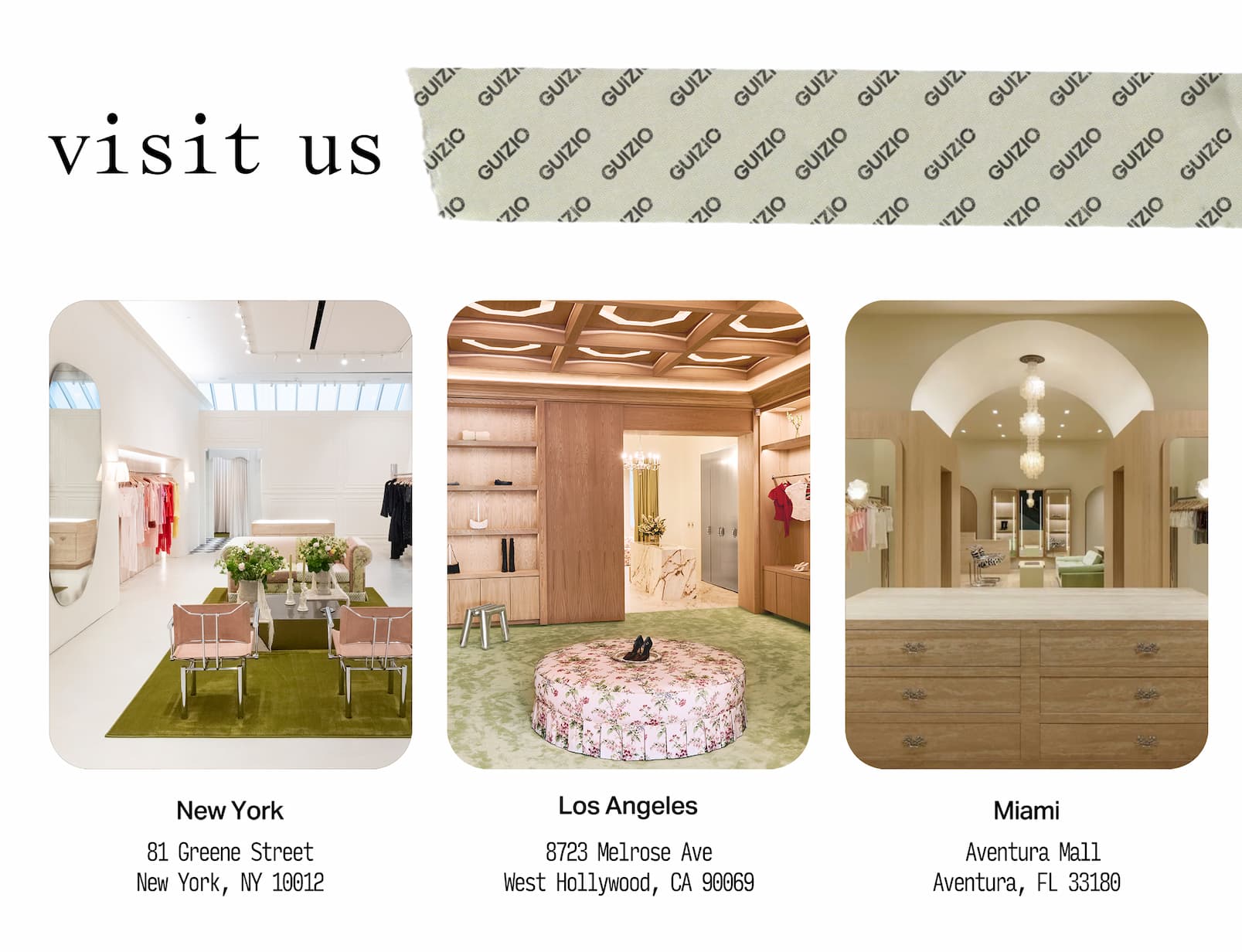 GUIZIO Stores - visit us