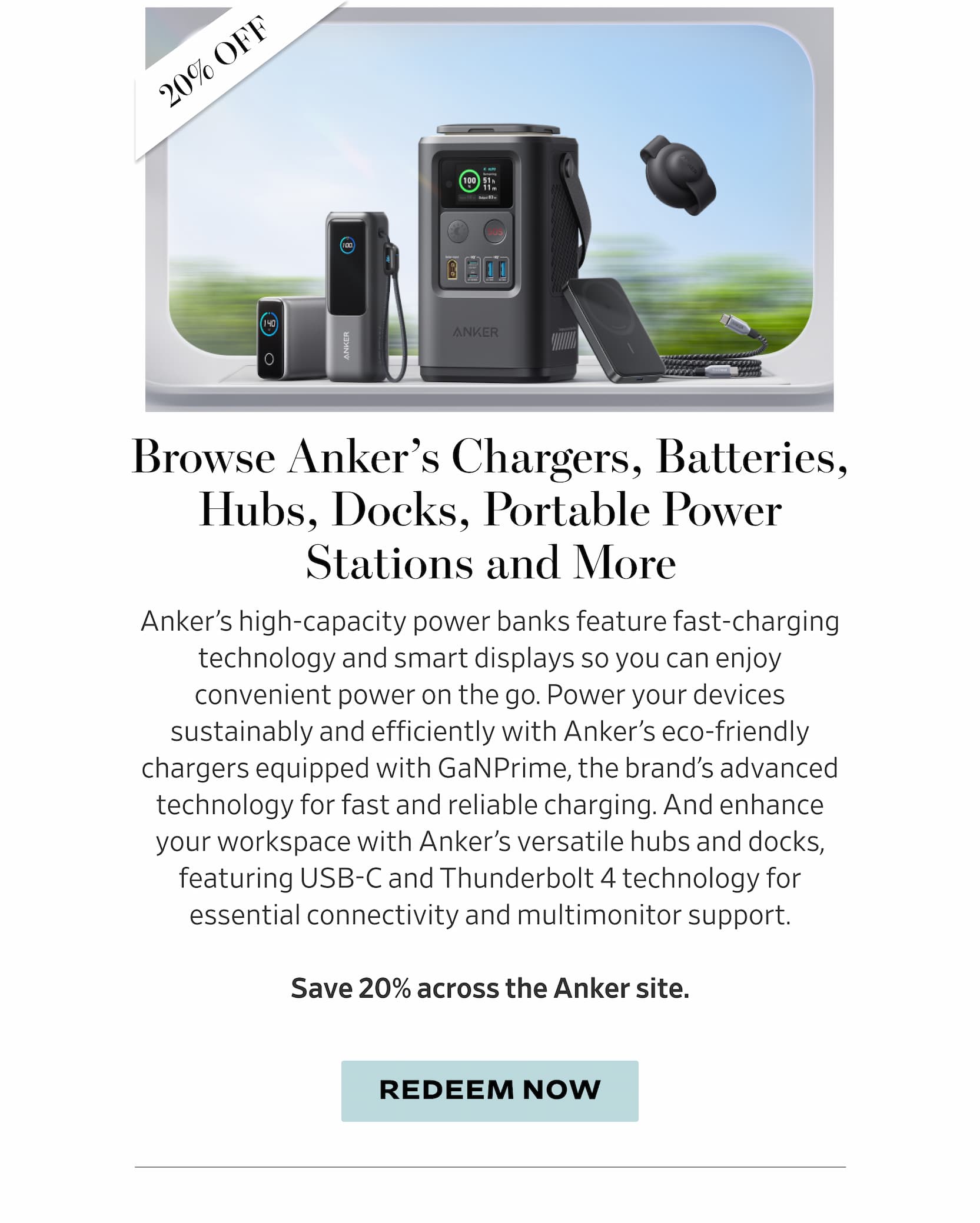 Save 20% at Anker