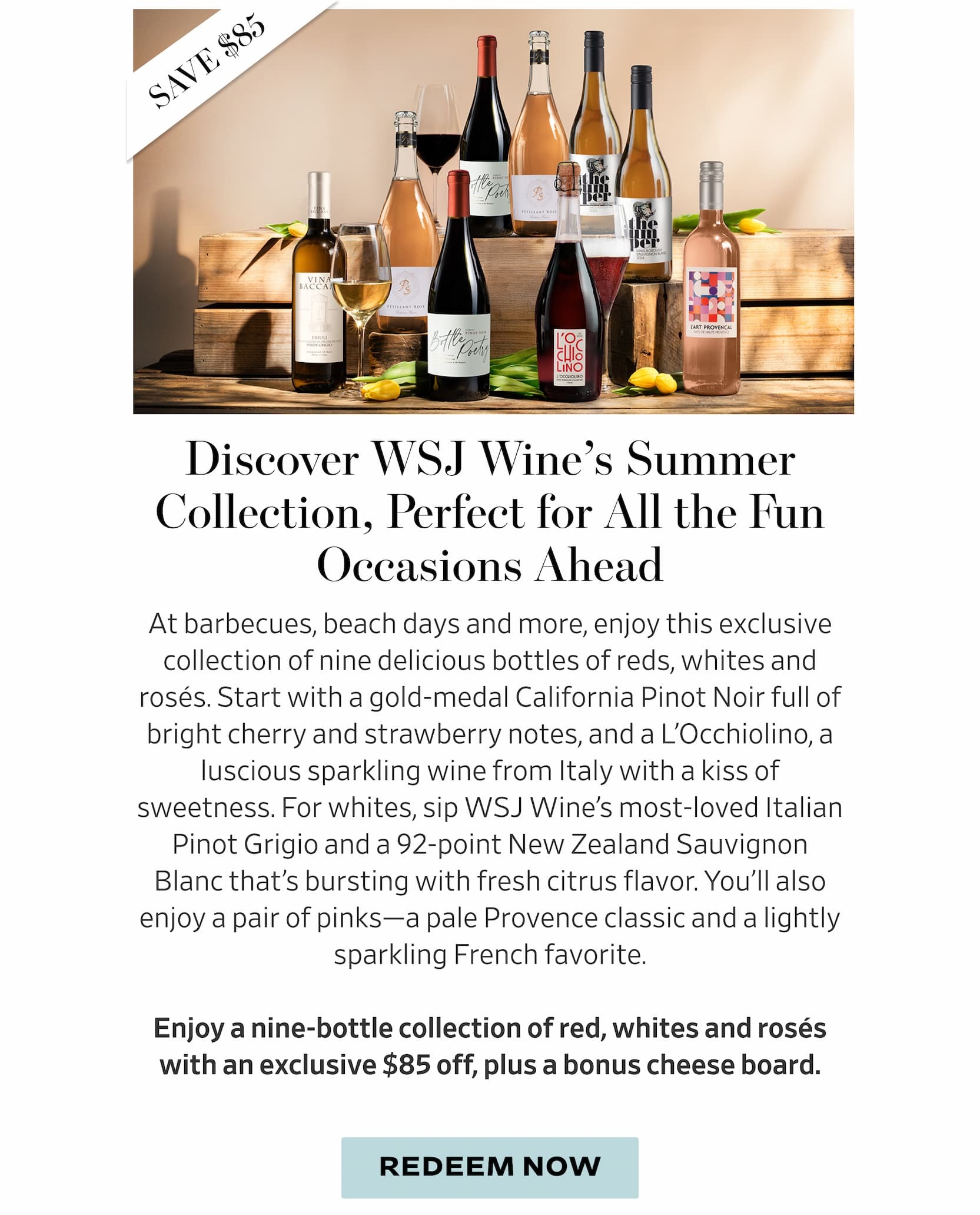 Save $85 at WSJ Wine