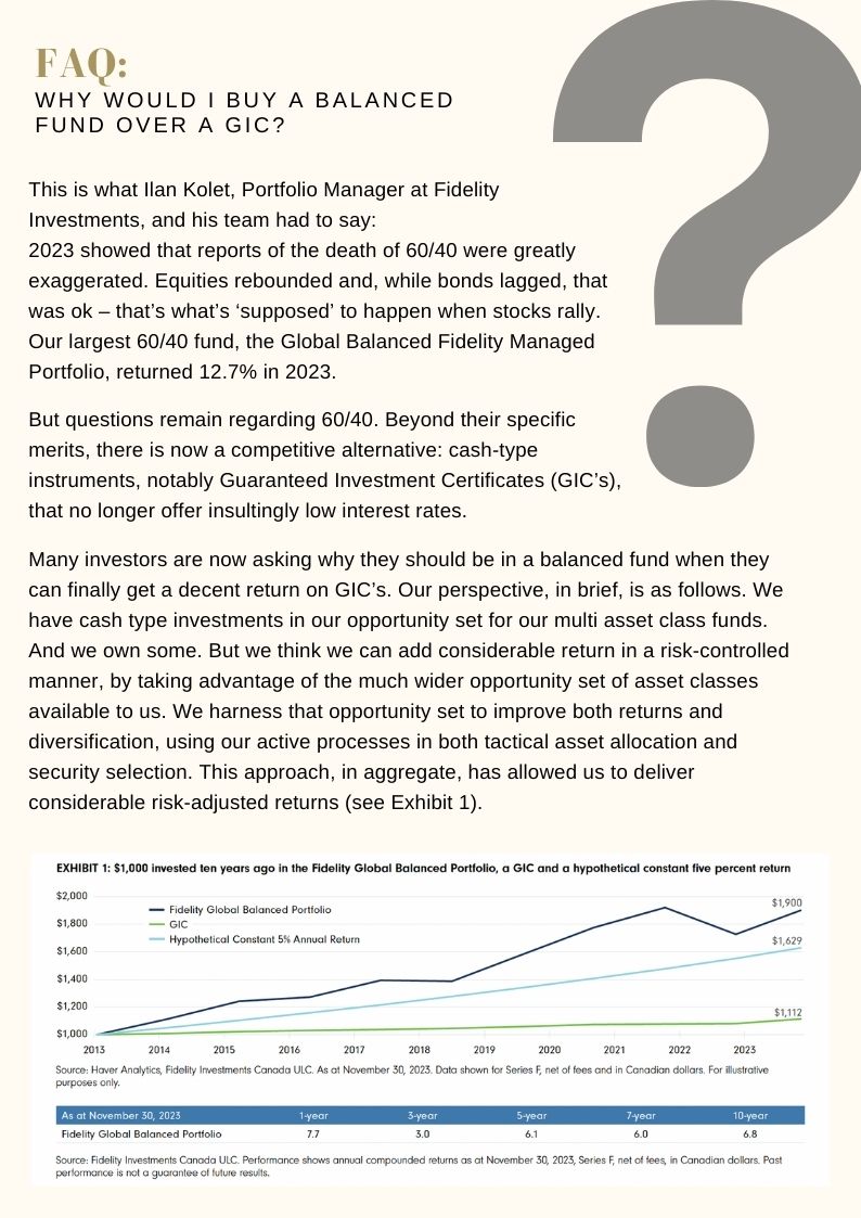 why choose a balanced fund over a gic?