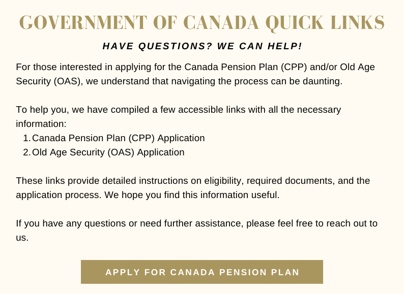 Government of Canada Quick Links