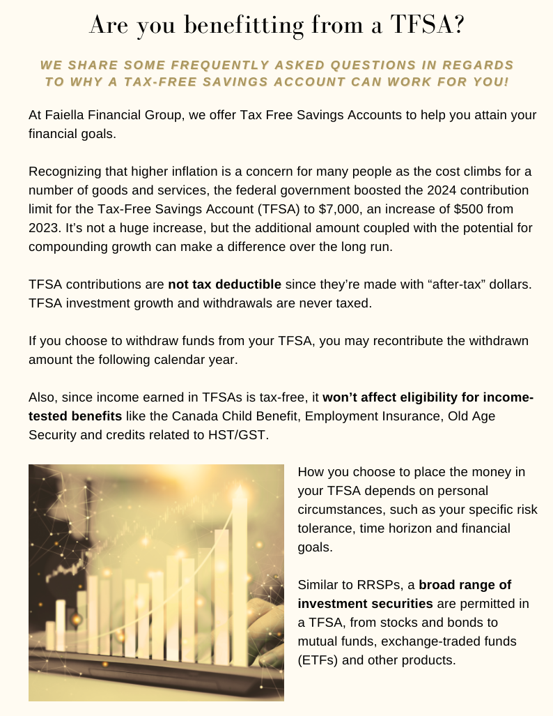 Benefits from a TFSA