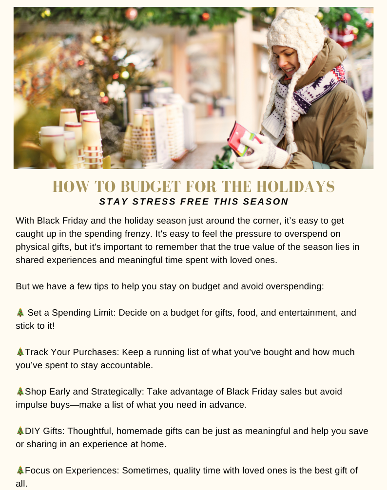 how to budget for the holidays