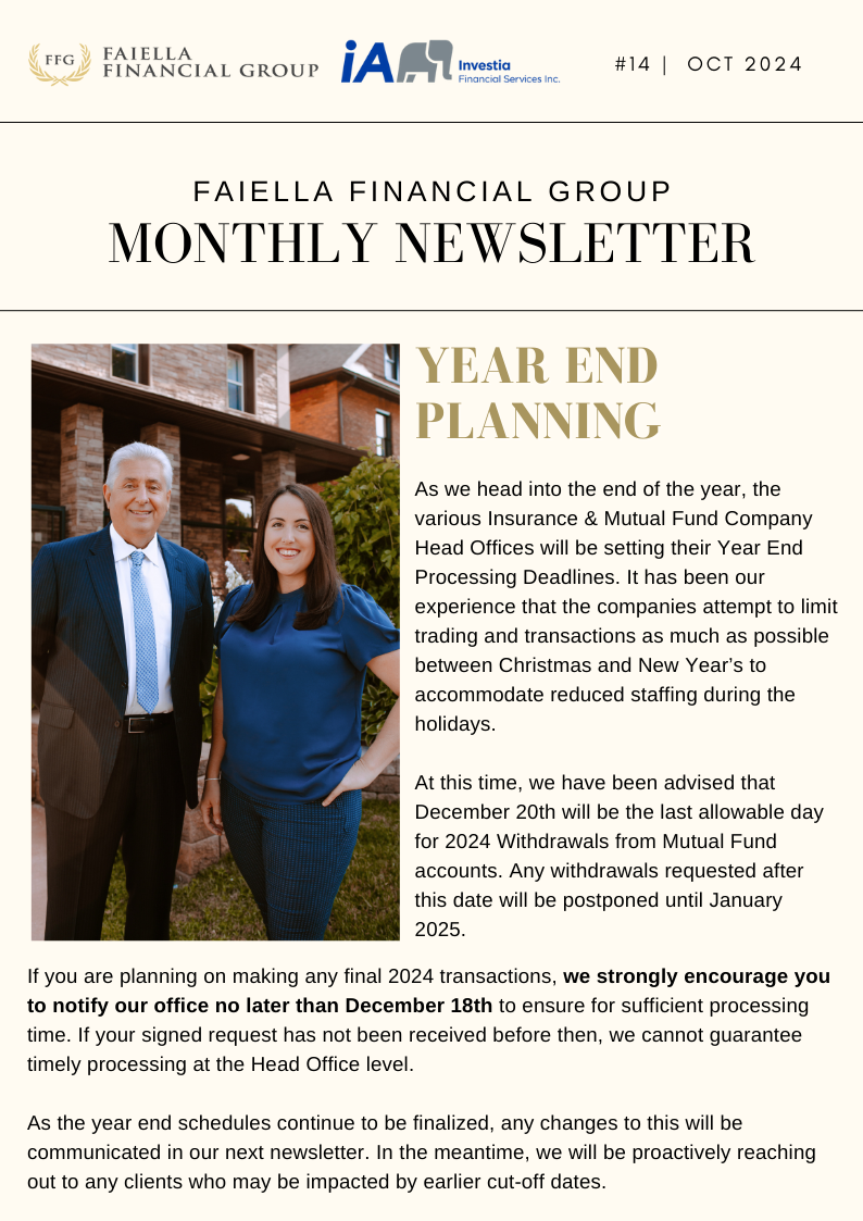 Year End Planning