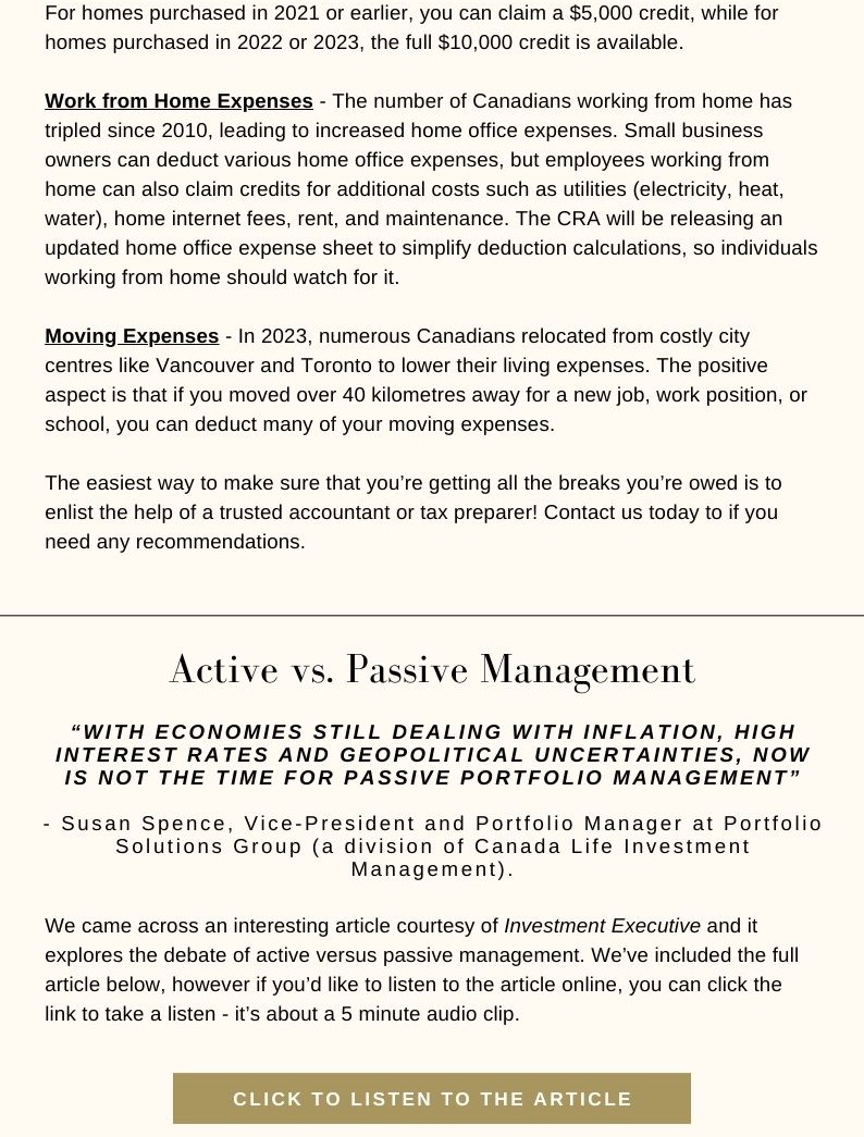 listen to the audio for active vs passive management
