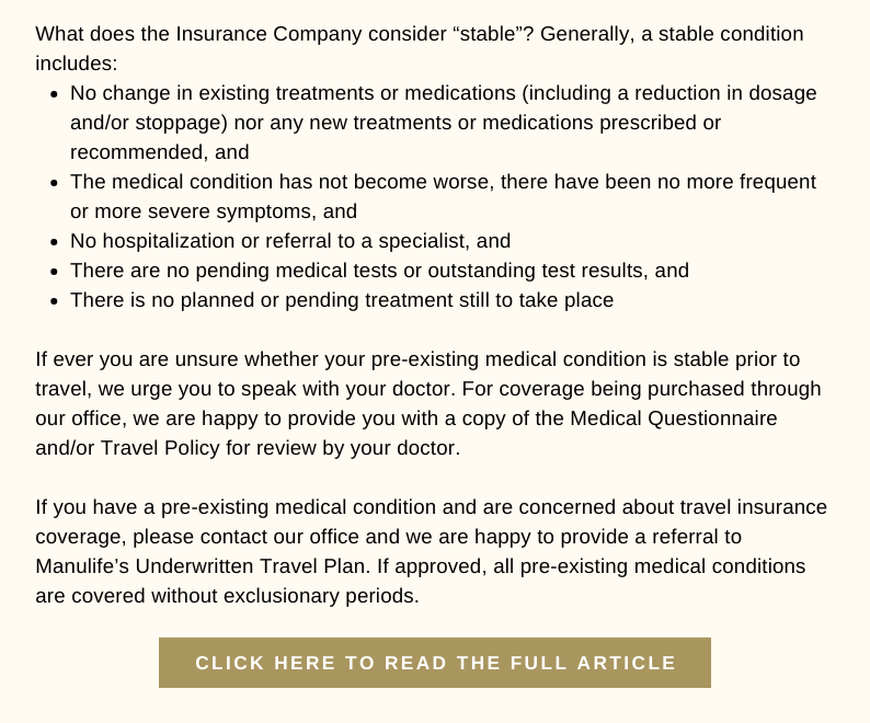 Travel Insurance Article