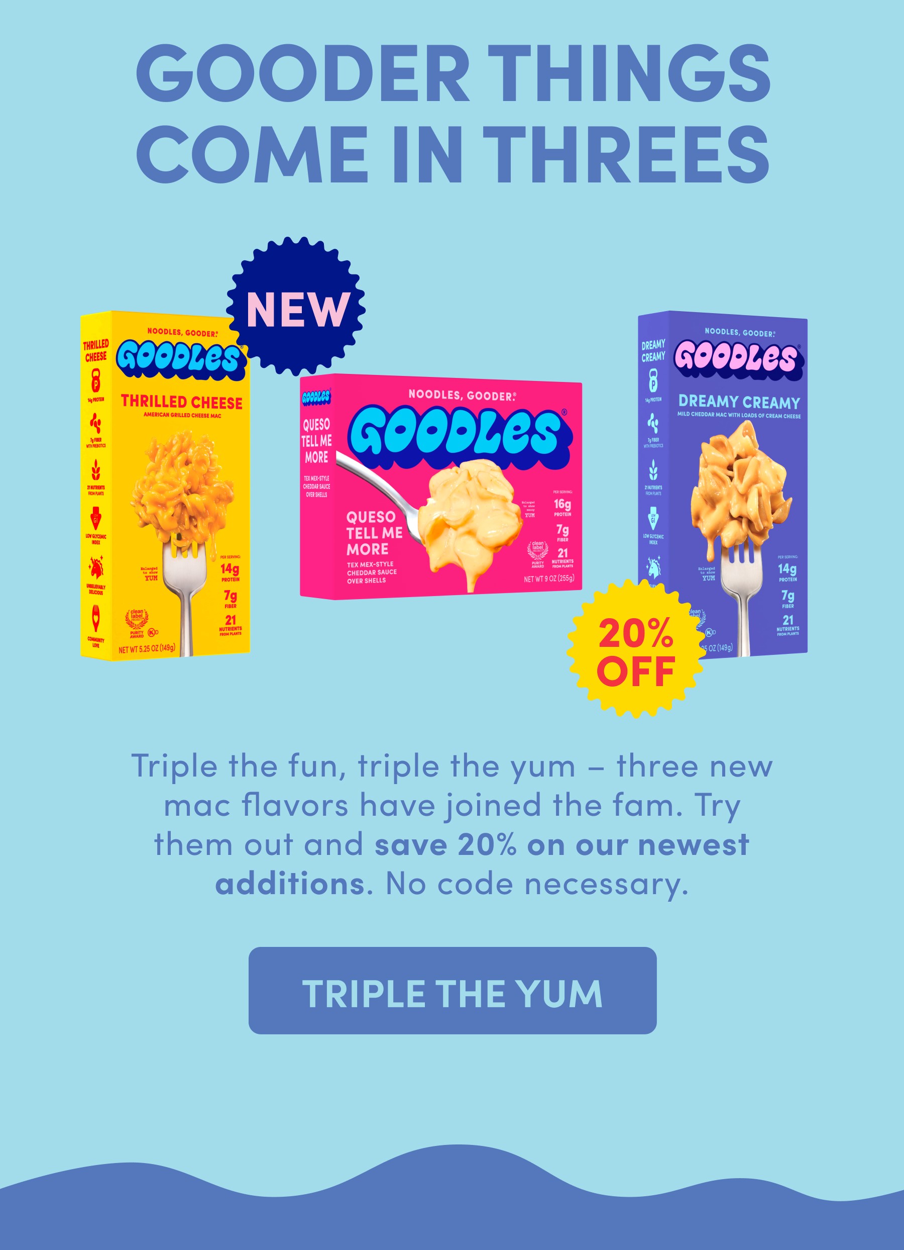 GOODER THINGS COME IN THREES