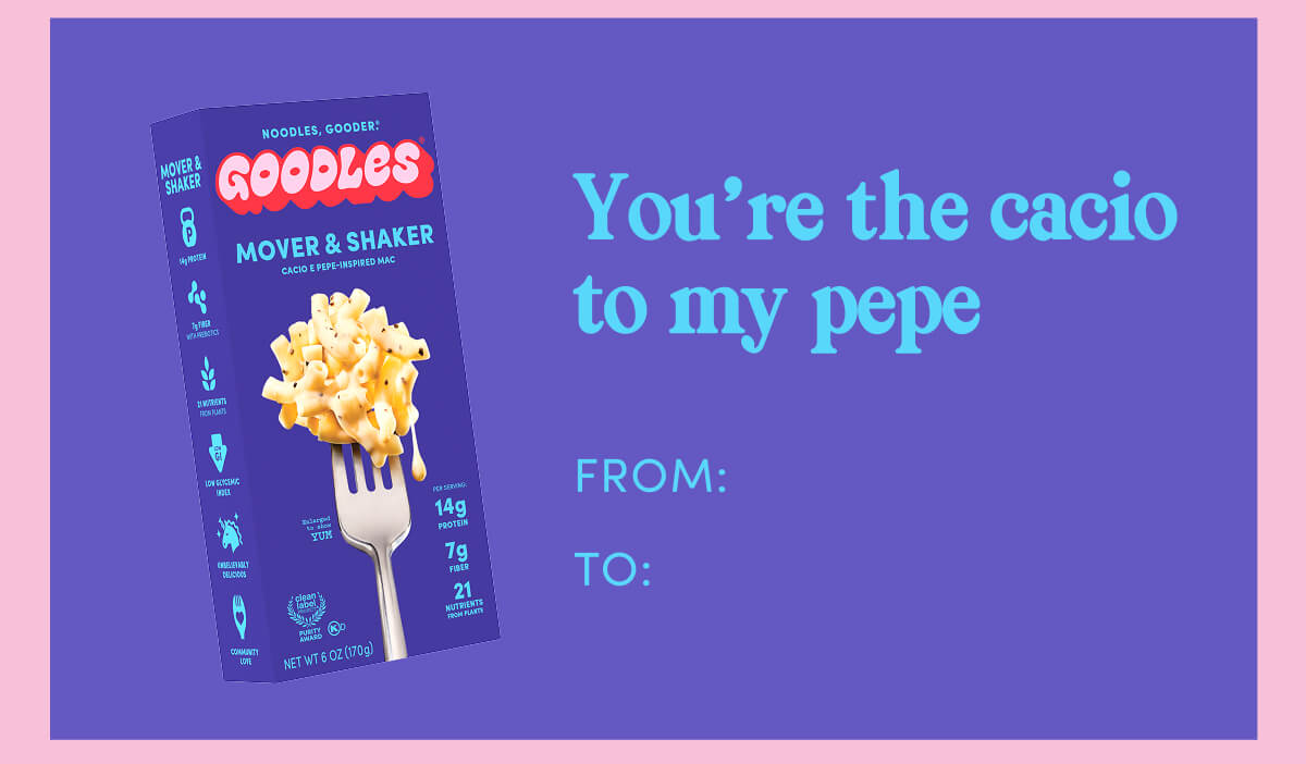 You're the cacio to my pepe