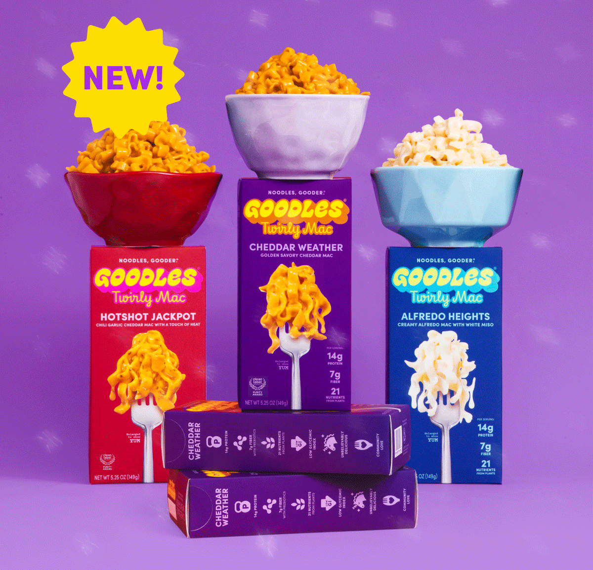 Introducing a new spin on mac n cheese. Twirl-able, sauce-able, entirely delectable.