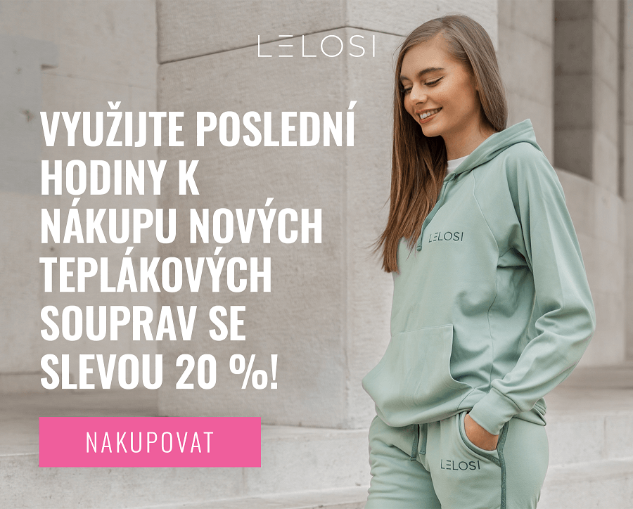 VYUŽIJTE POSLEDNÍ HODINY K NÁKUPU NOVÝCH TEPLÁKOVÝCH SOUPRAV SE SLEVOU 20 %!
