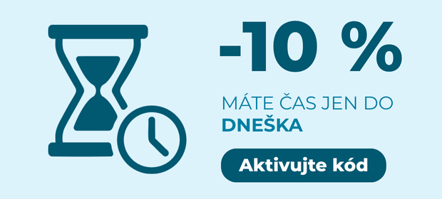 -10 % MÁTE ČAS JEN DO DNEŠKA -> Aktivujte kód