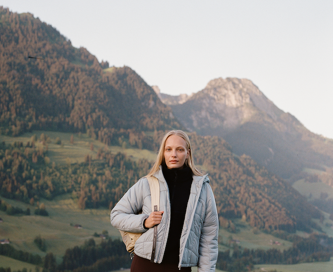 Shop Claude Jacket in Blue Fog