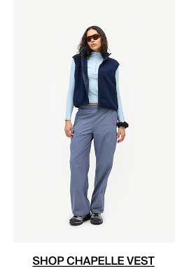 Shop Chapelle Vest in Navy