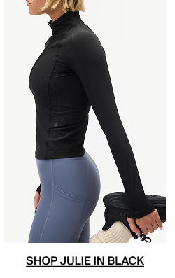 Shop Julie Rib 1/4 Zip in Black