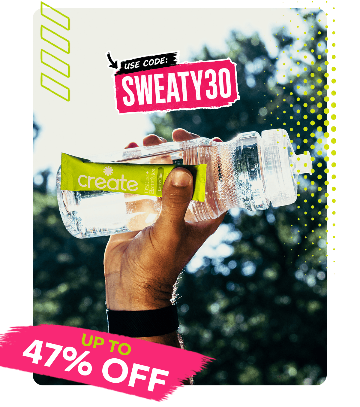 Use code SWEATY30. Up to 47% off.