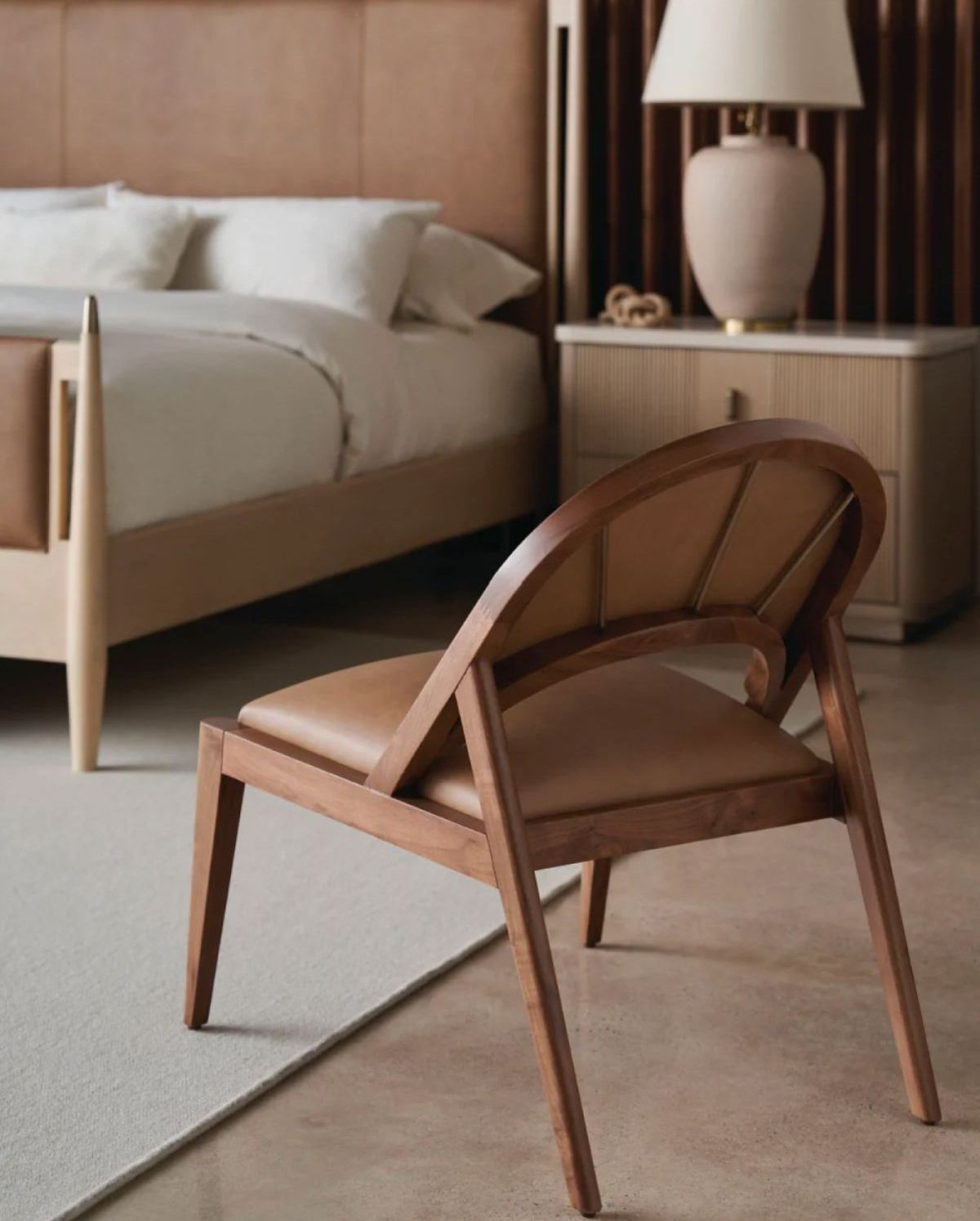 Brown Leather Lounge Chair | Caracole Rhythm