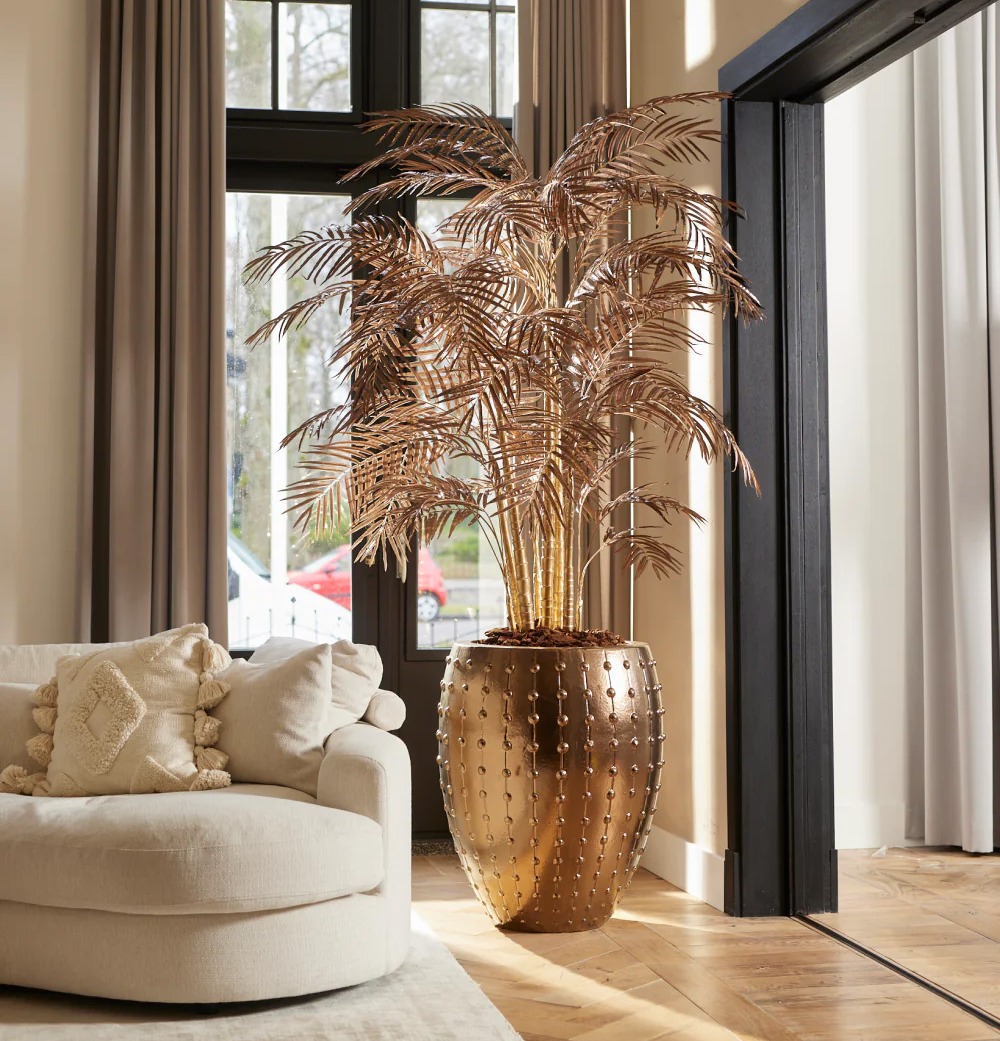 Artificial Metallic Tropical Plant | Emerald Areca
