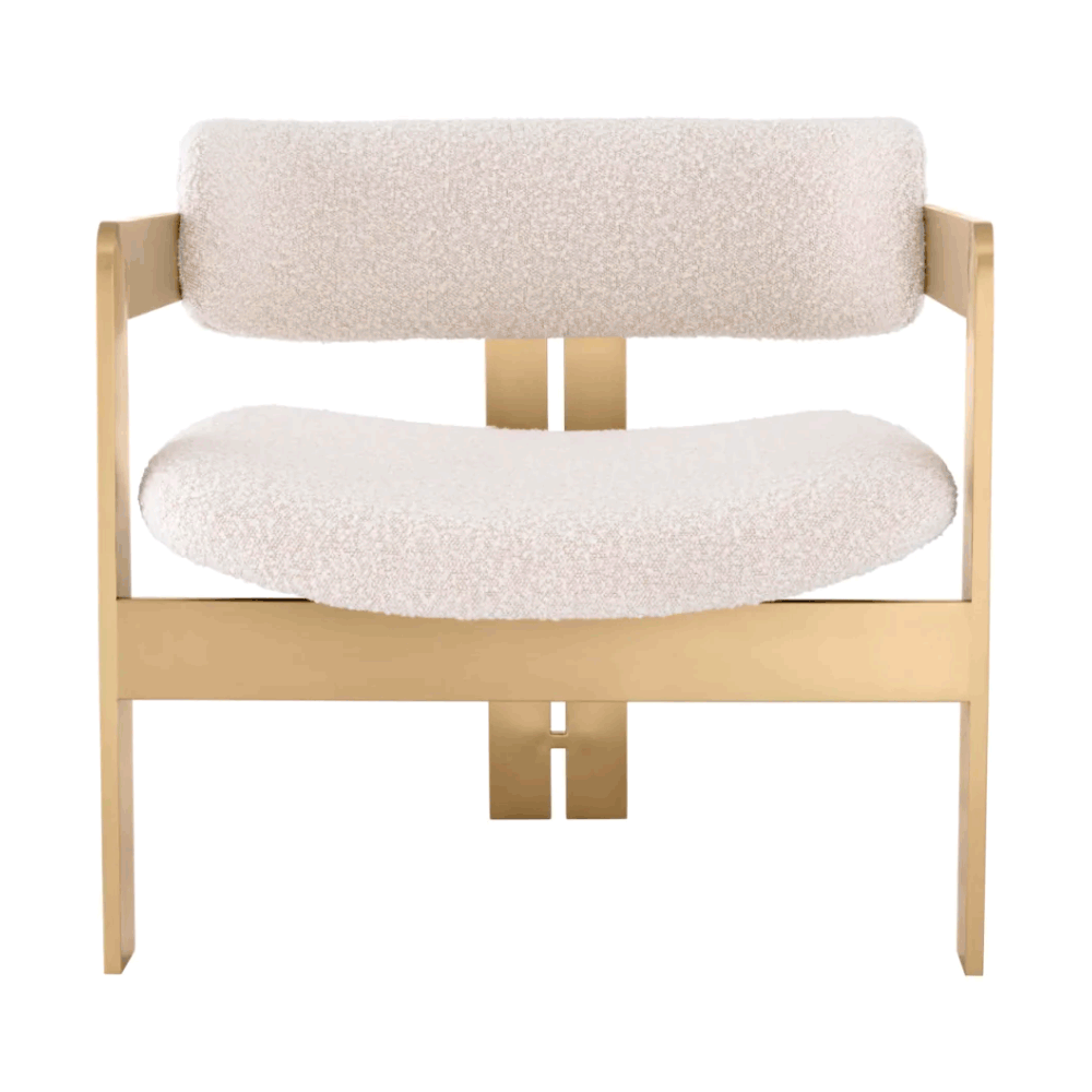 Cream Bouclé Modern Lounge Chair | Eichhotz Donato
