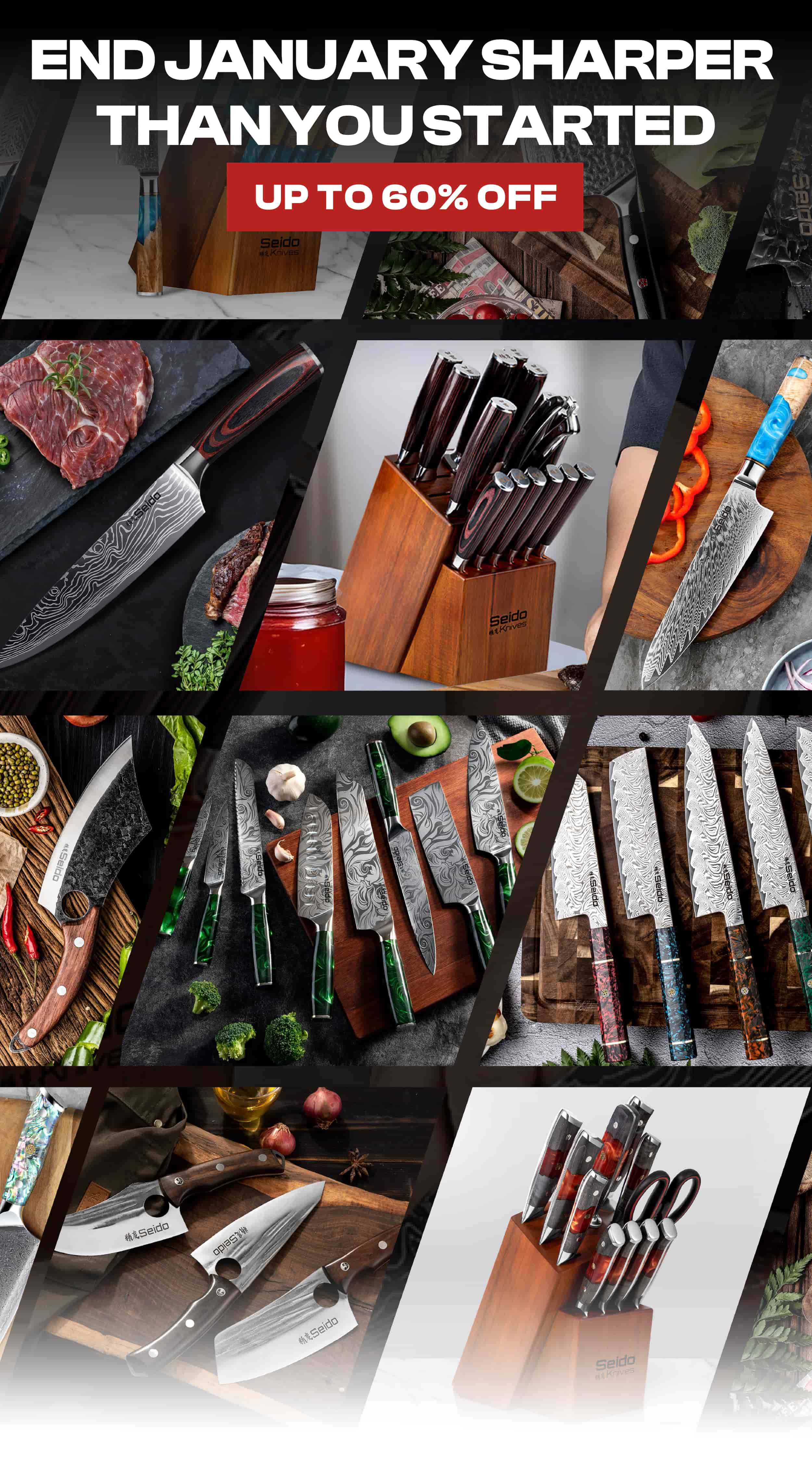 Up to 60% OFF on Japanese Chef Knives!