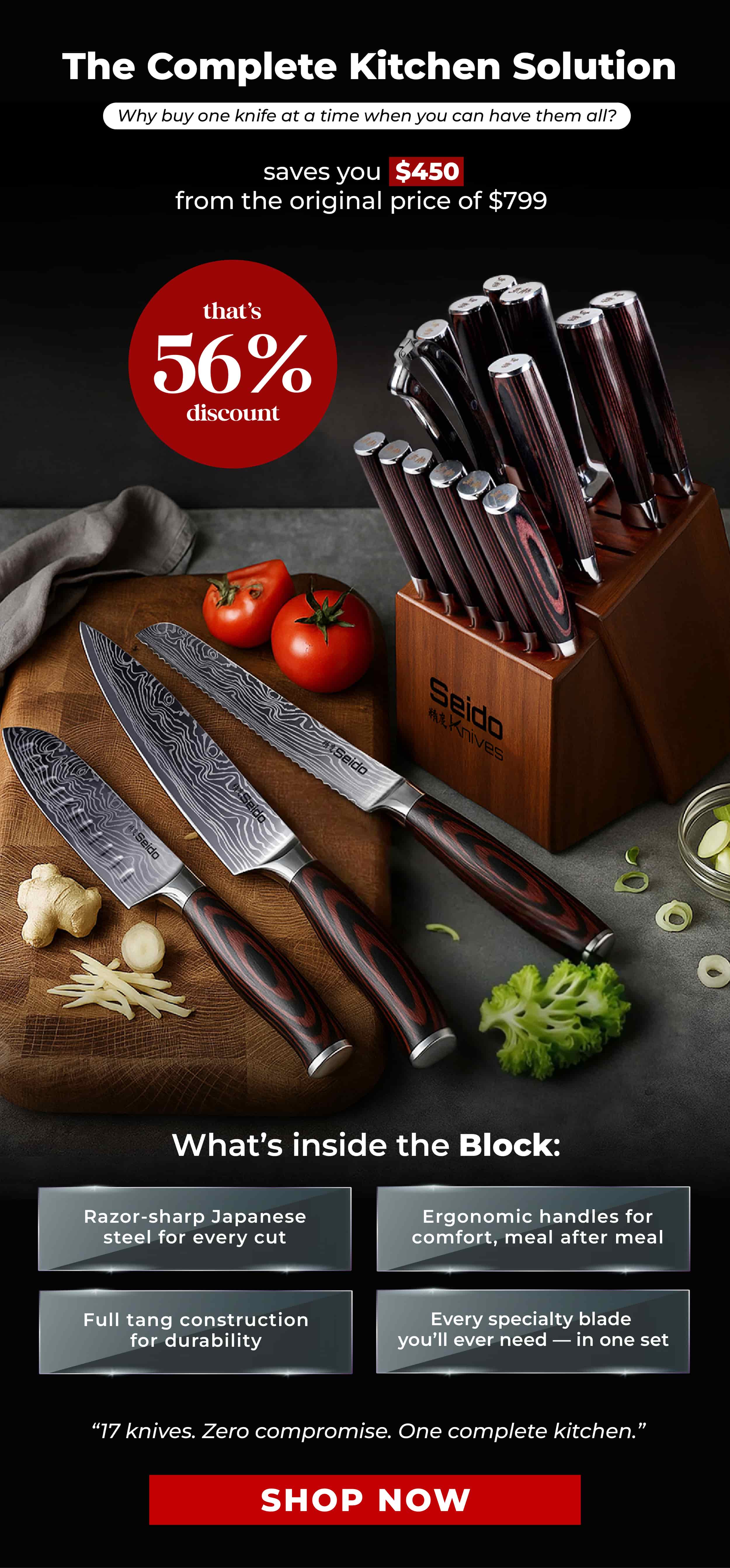 katsuryoku, our biggest knife yet.