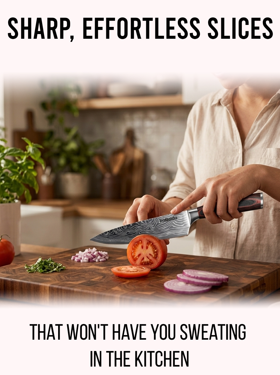 Grab our COMPLETE Master Chef Knife Set. Up to 60% OFF on the site right now.