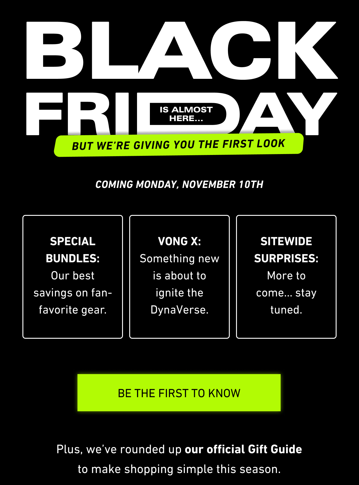 Be The First To Know