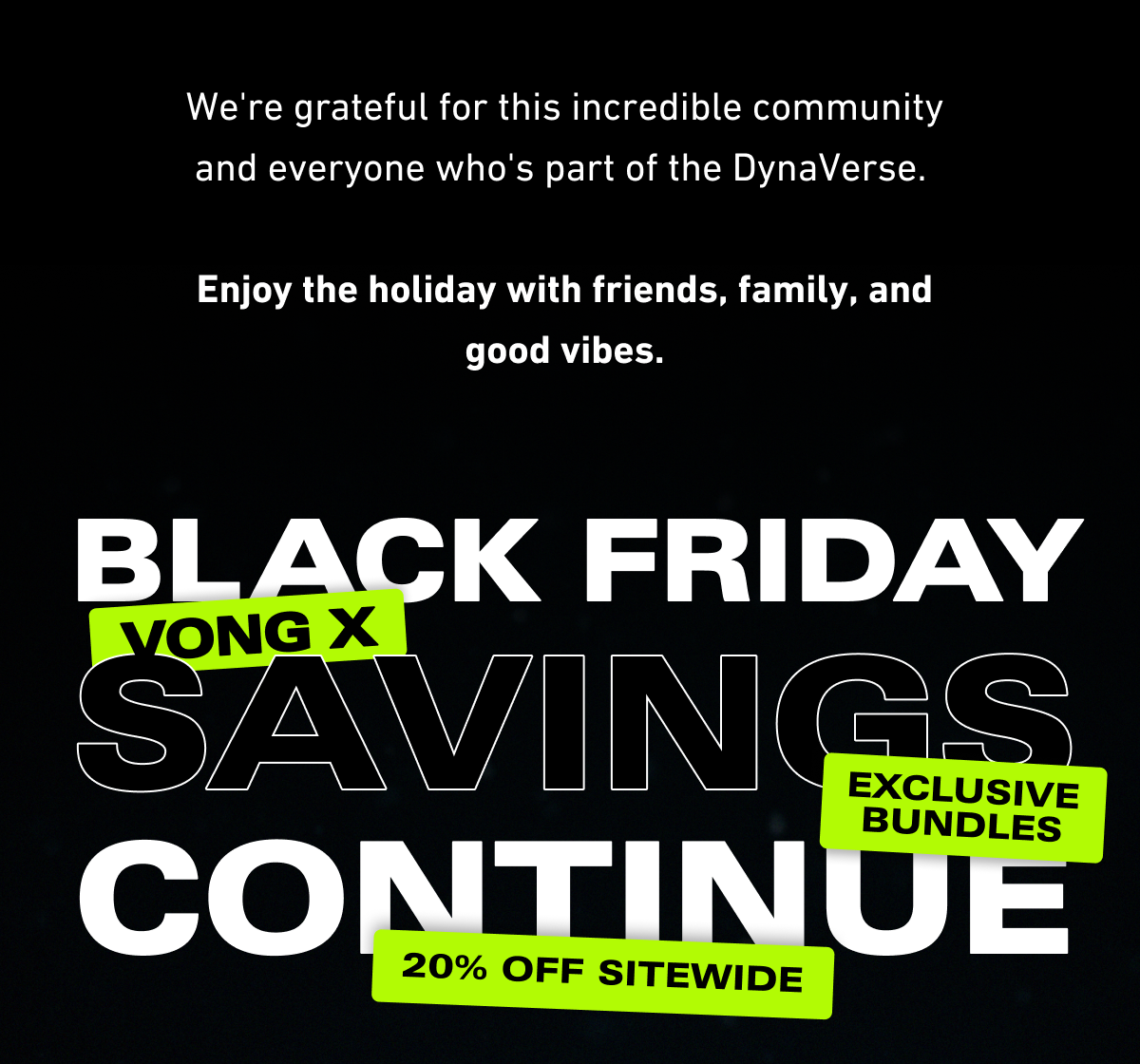 Black Friday Savings Continue