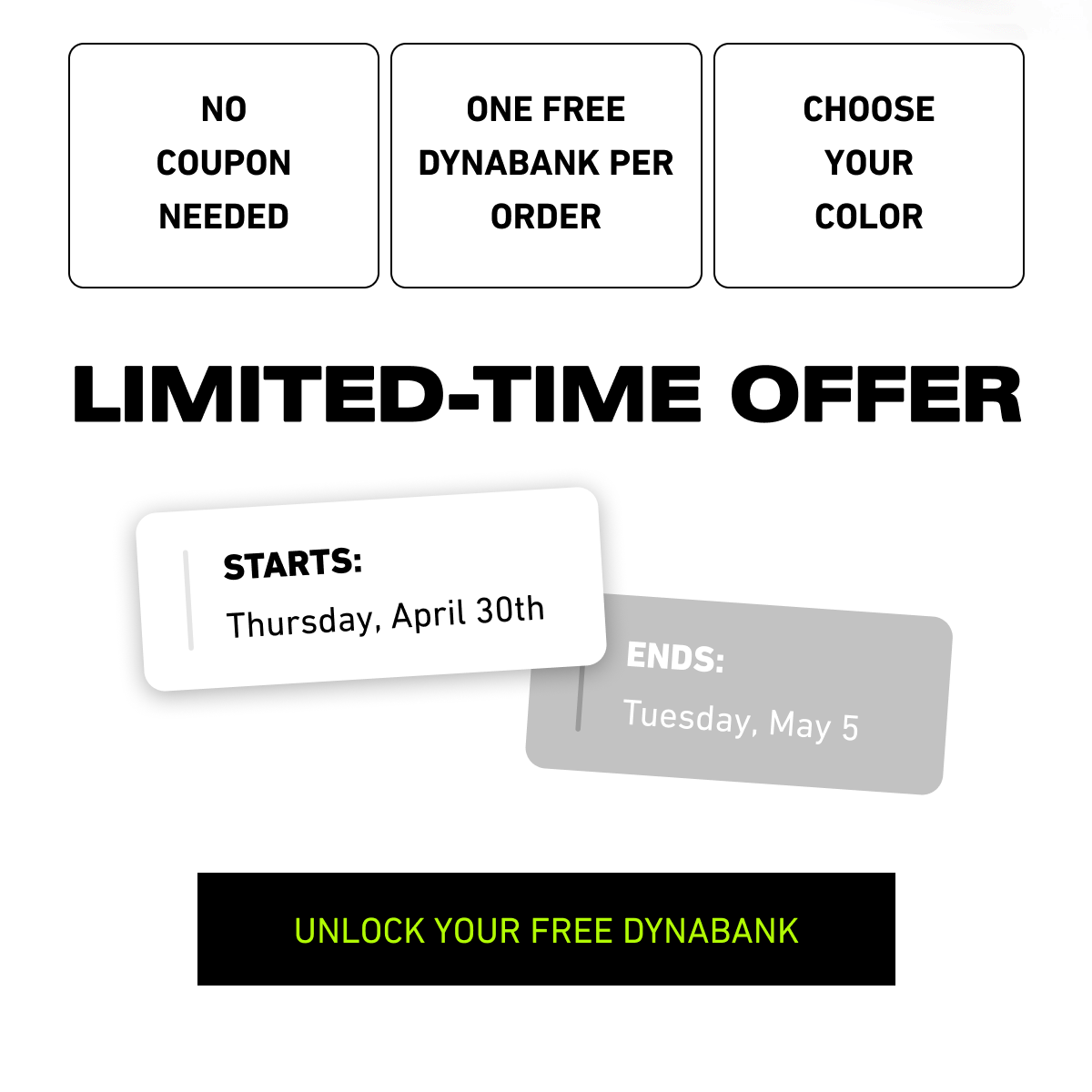 Unlock your free DynaBank