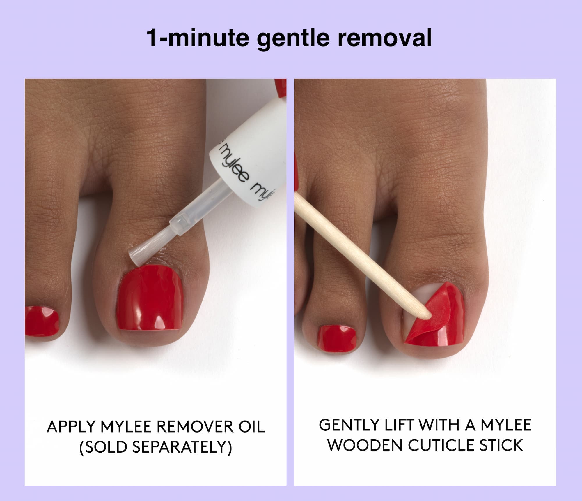 1 minute gentle removal