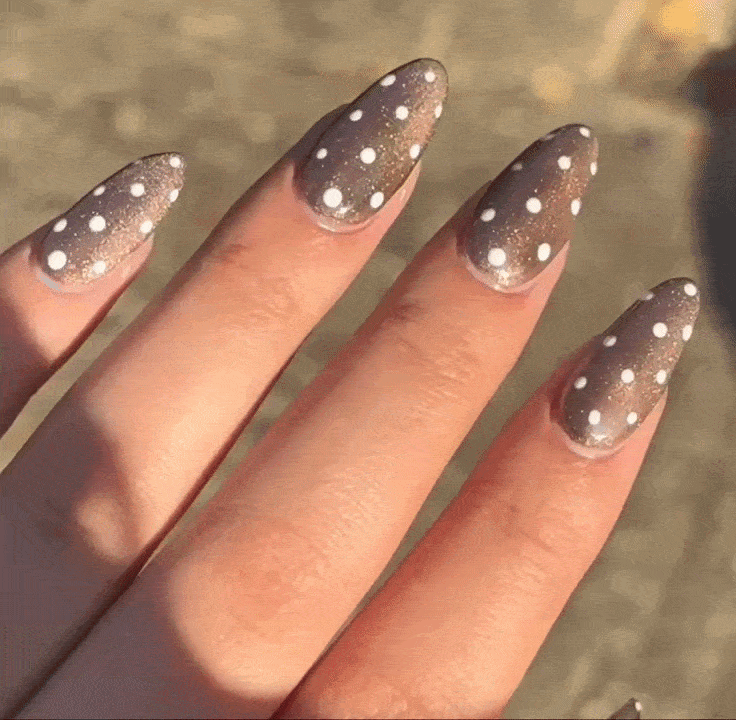 create the velvet polka dot look