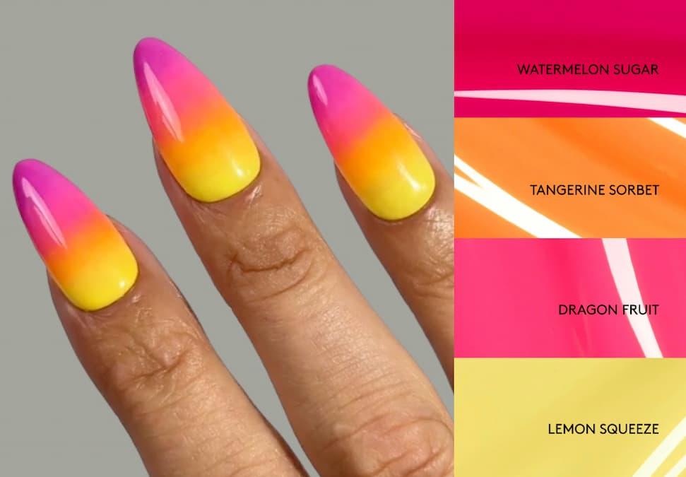 sunset nails