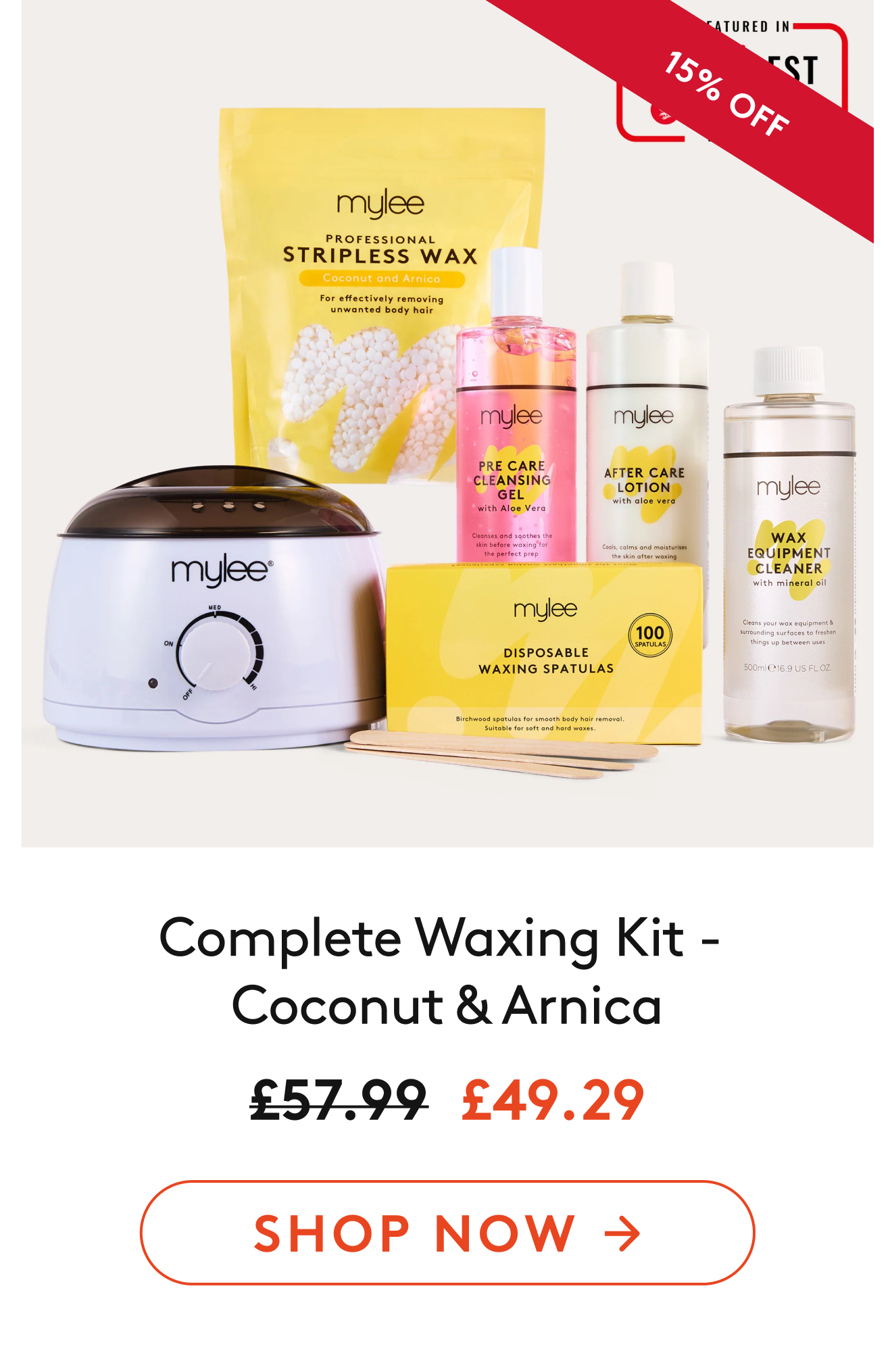 Mylee Complete Professional Waxing Kit - Coconut & Arnica