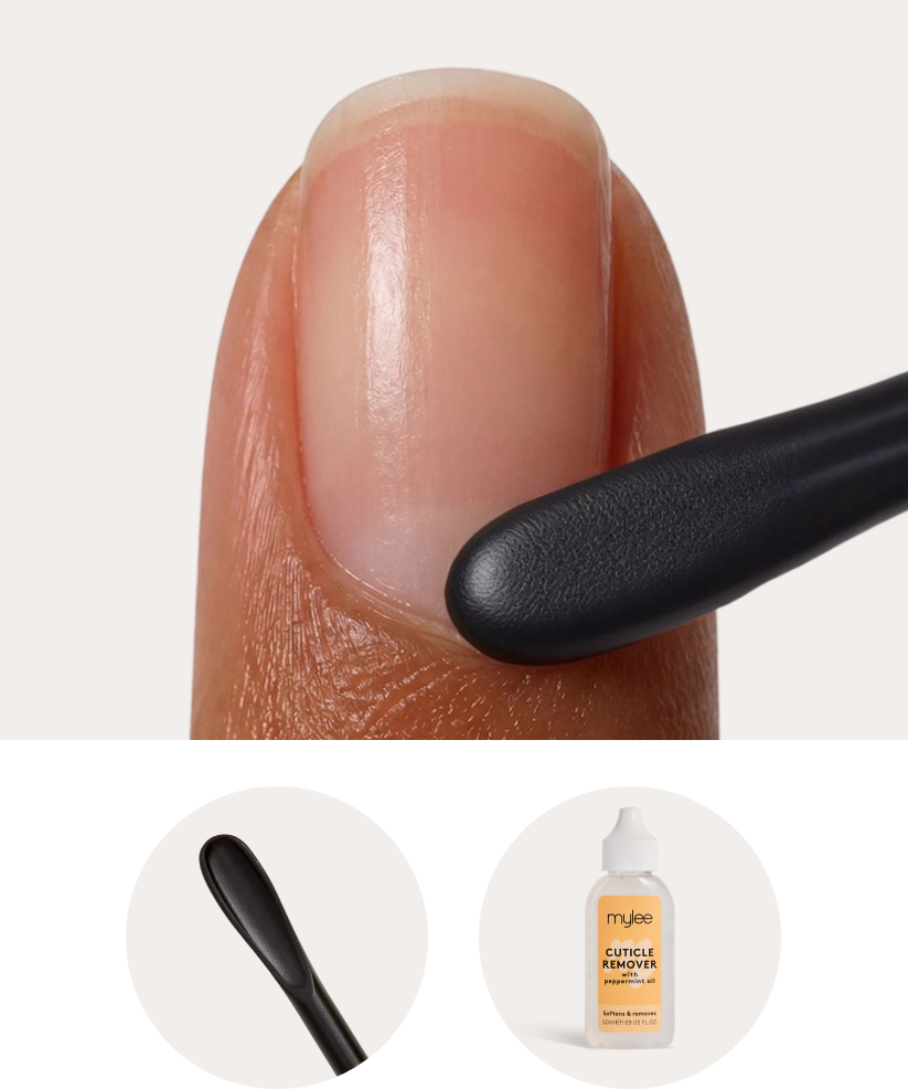 soften and push back cuticles
