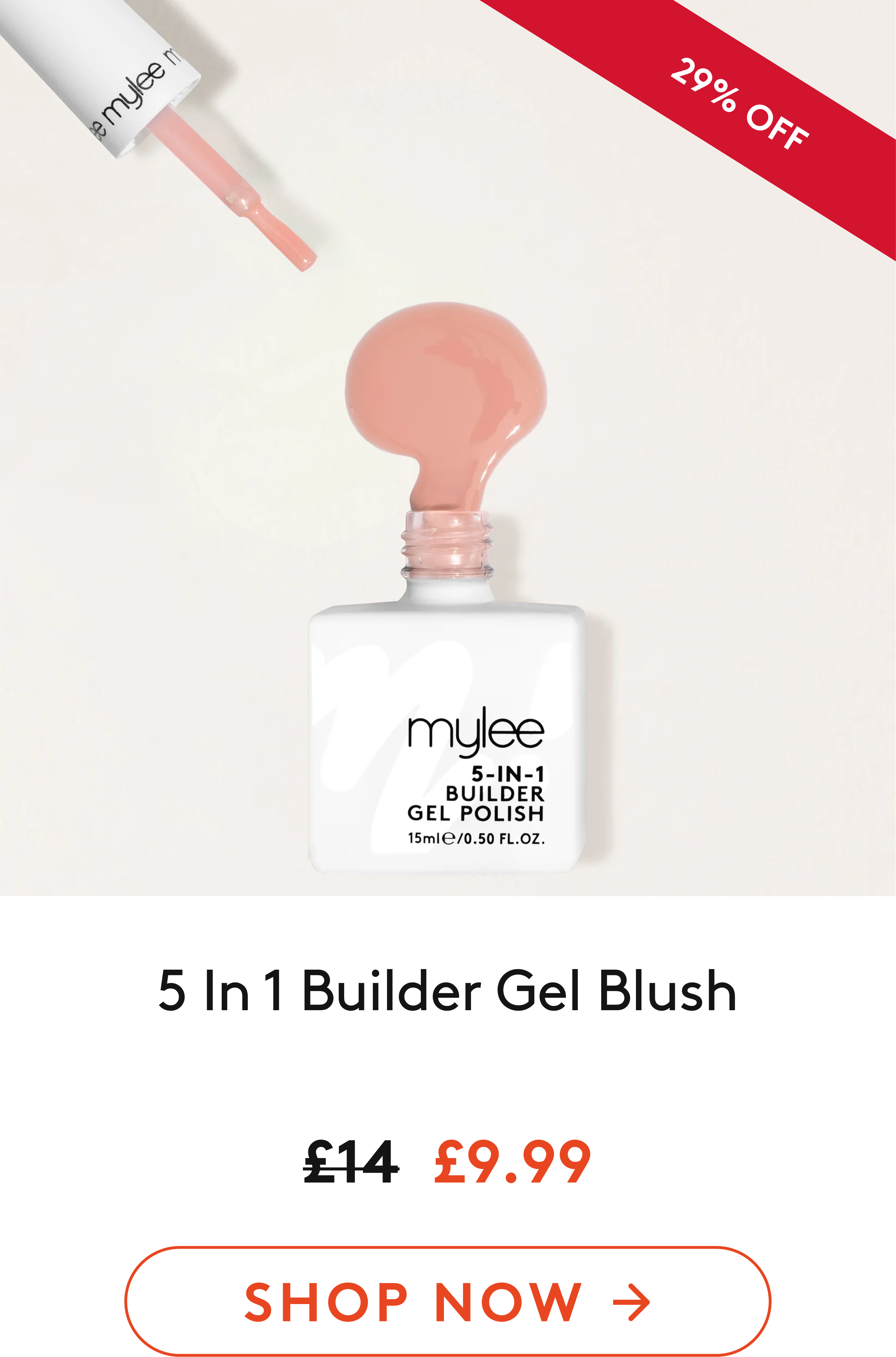 Mylee Tangerine Sorbet Liner Gel Polish