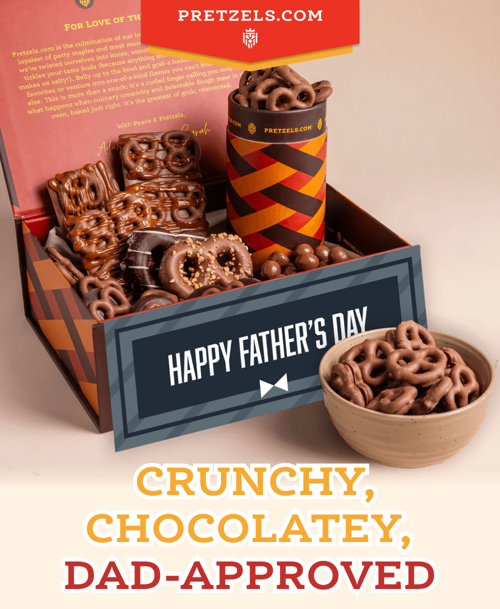 Father's Day Belgian Chocolate Pretzel Gift Box