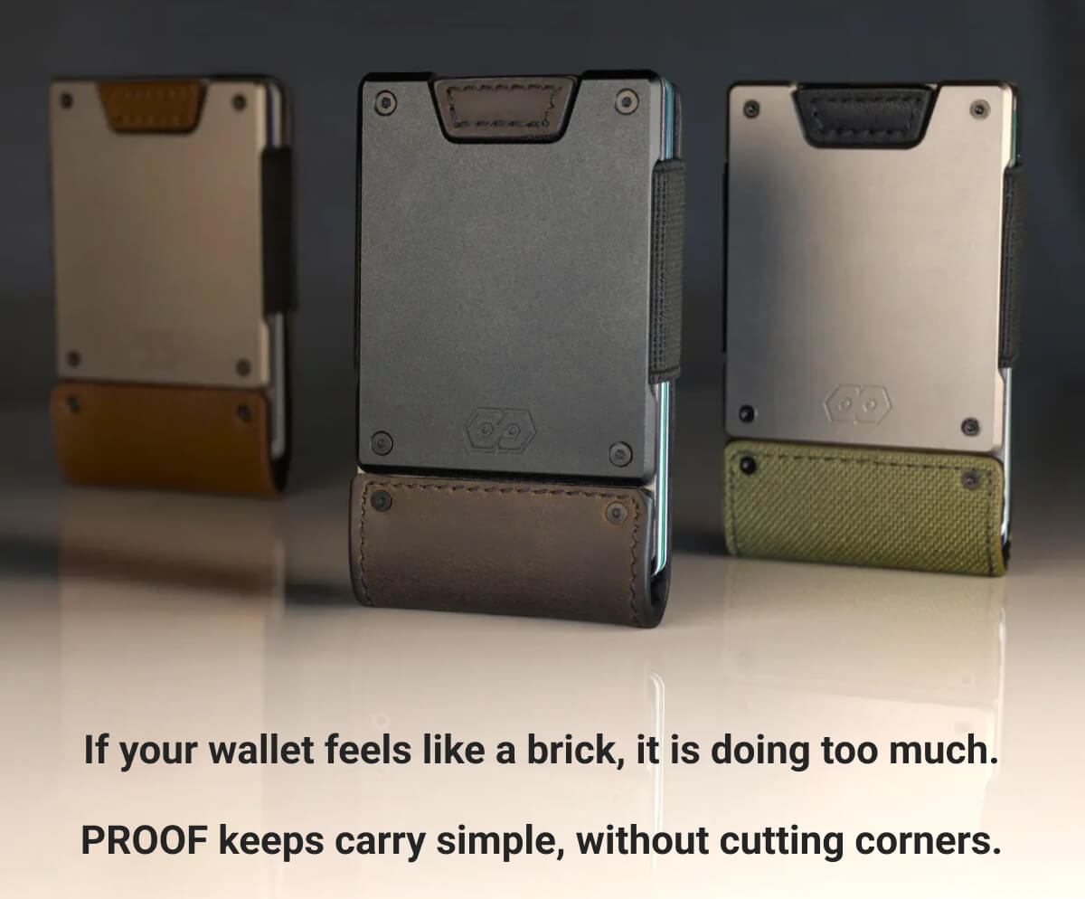 If your wallet feels like a brick, it is doing too much.