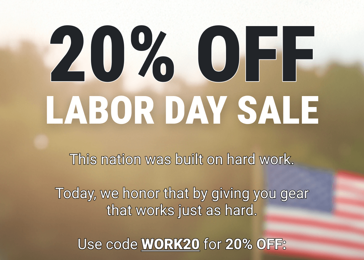20% OFF LABOR DAY SALE