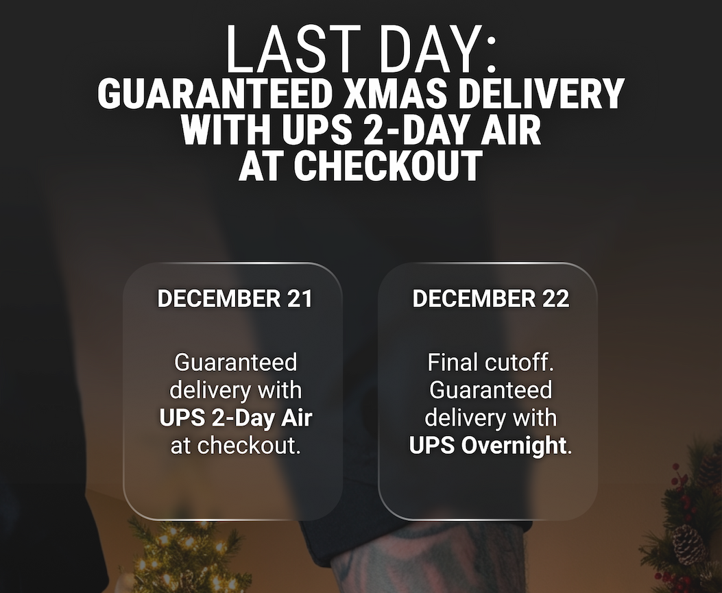 LAST DAY: Guaranteed Xmas Delivery with UPS 2-Day Air at Checkout