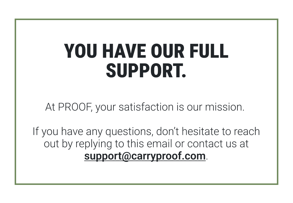 You Have Our Full Support.