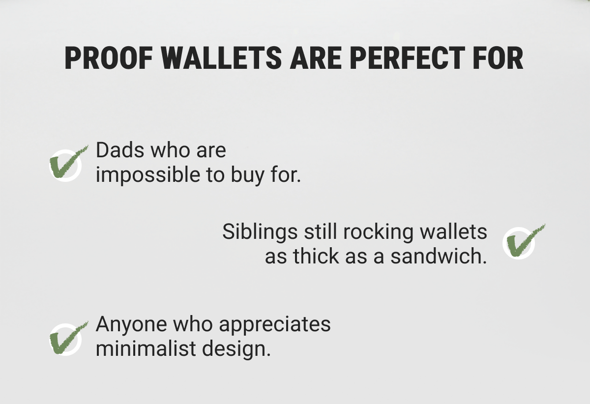 PROOF WALLETS ARE PERFECT FOR