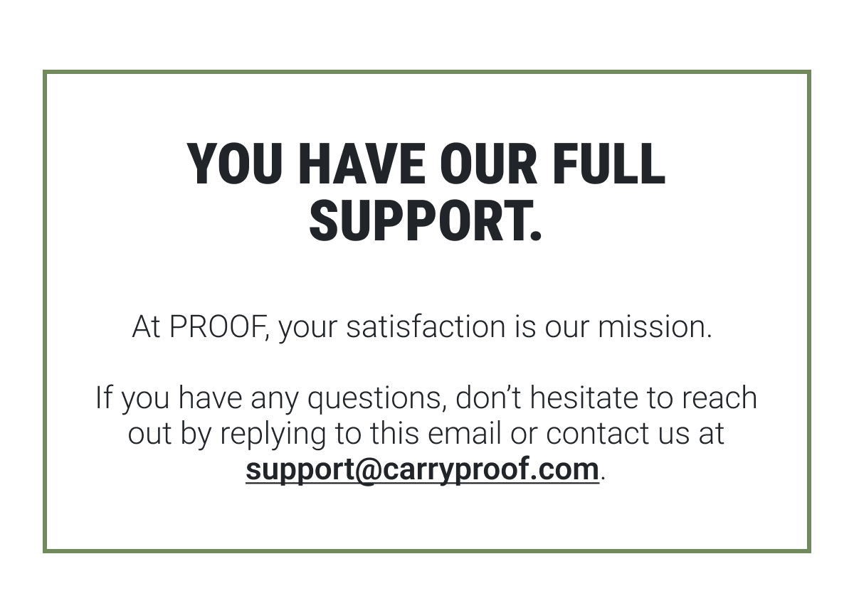 You Have Our Full Support.