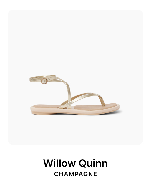 The sandal that always gets compliments. Willow Quinn pairs its unique, dressed-up look with comfort you'll feel all day. Shop now!